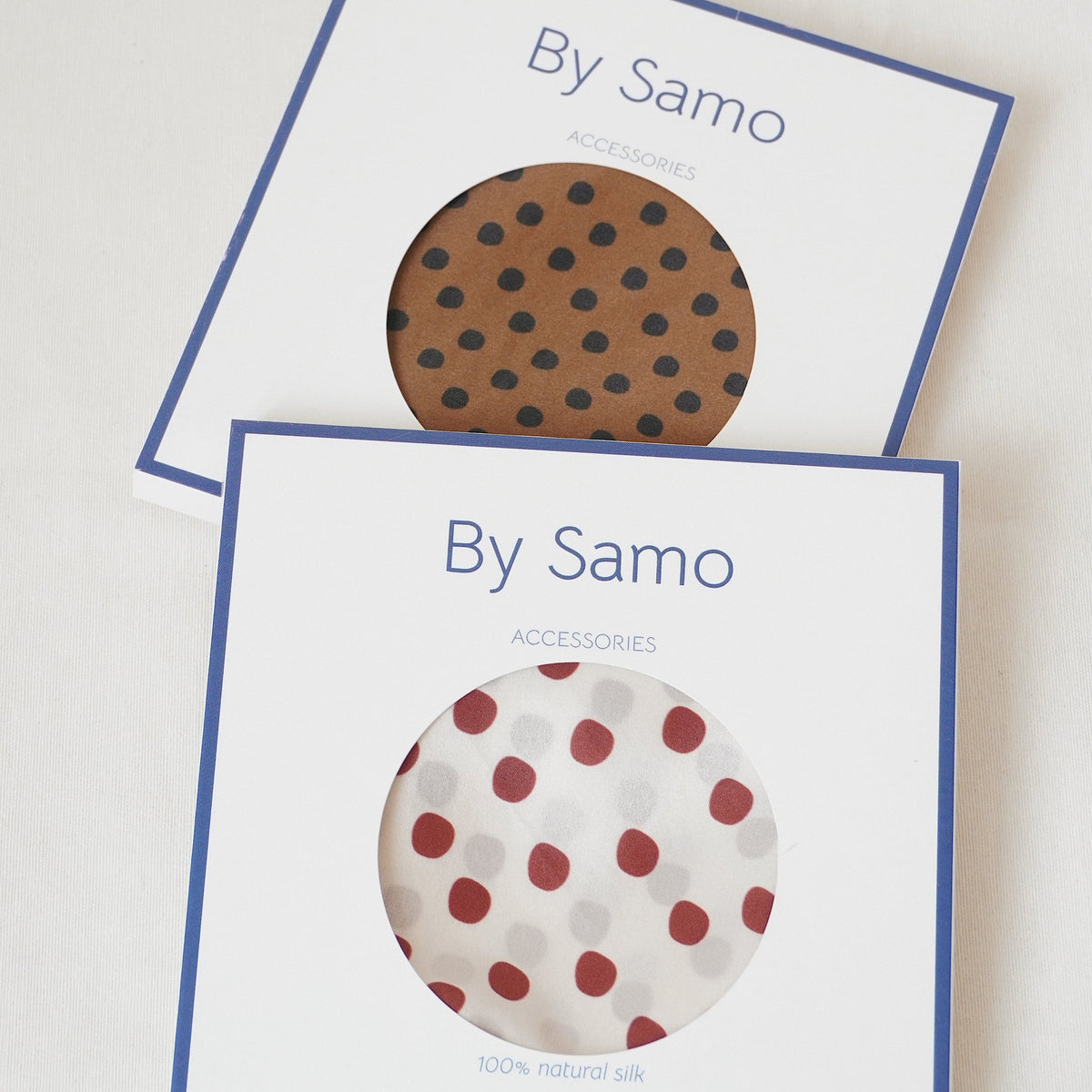 PAÑUELO DE SEDA POLKADOT | MARRÓN CHOCOLATE · By Samo