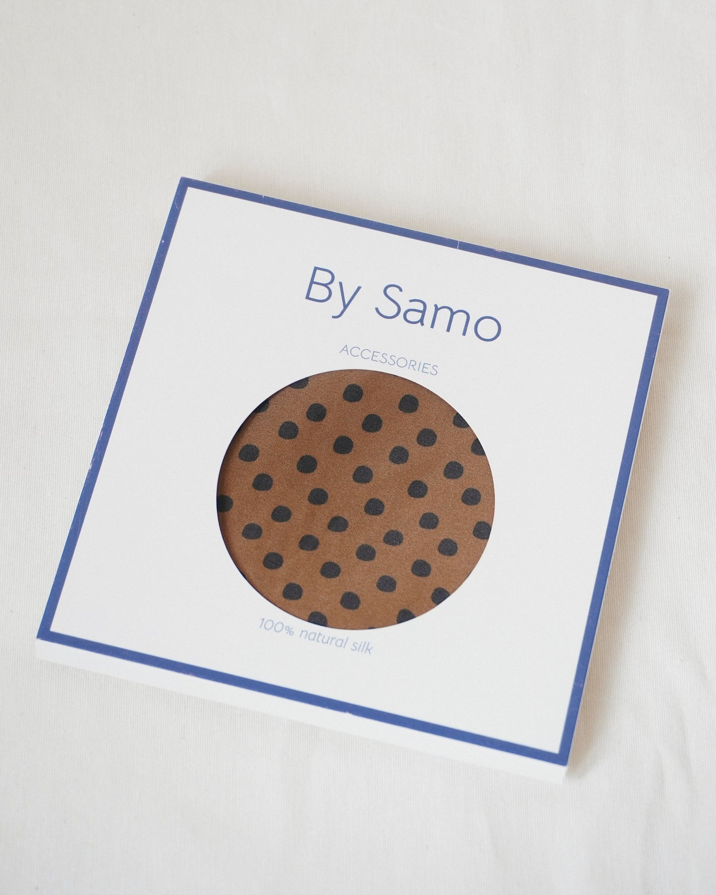 POLKADOT SILK SCARF | BROWN CHOCOLATE